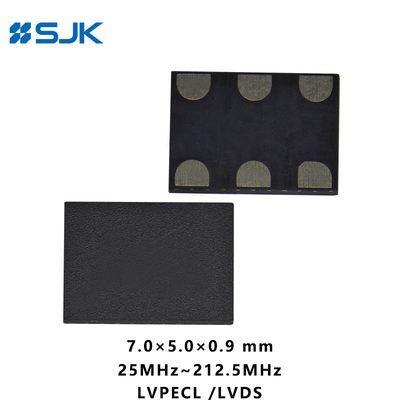 Beli SMD 7050 Programmable MEMS LVPECL Oscillator Dengan 6Pads Dukungan 1-220MHz 2.25-3.63V pembuatan online