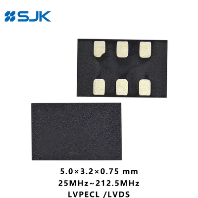 Beli SMD 5032 Programmable MEMS LVDSL Differential Oscillator Dengan 6Pads Dukungan 1-220MHz 2.25-3.63V pembuatan online